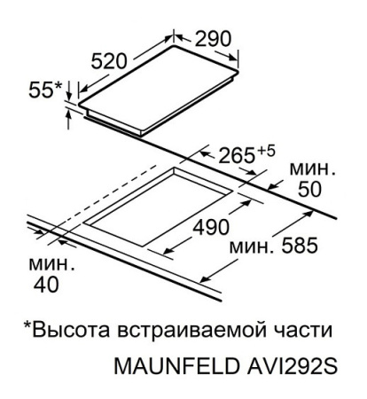 Варочная поверхность MAUNFELD AVI292STBK