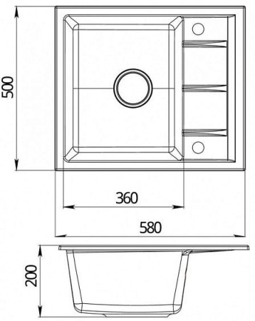 Кухонная мойка EMAR EMQ-1580.Q топаз