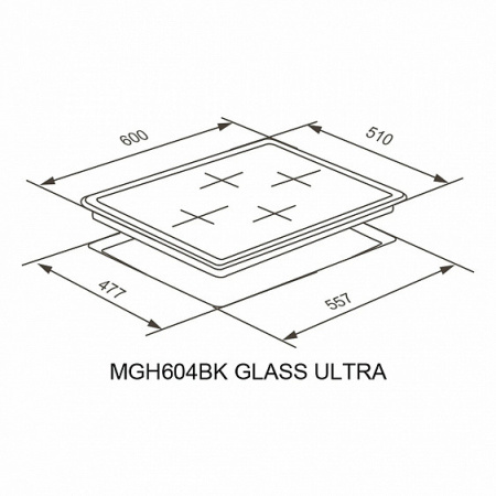 Варочная поверхность MEFERI MGH604GR GLASS ULTRA