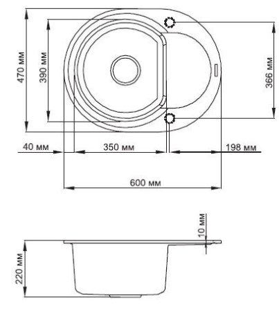 Мойка OMOIKIRI  sakaime 60e-be tetogranit/бежевый 4993121