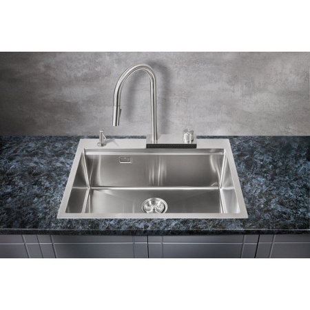 Кухонная мойка MILACIO Denia 68 Steel MC.77410 нержавеющая сталь