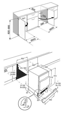 Встраиваемая морозильная камера SMEG U3F082P