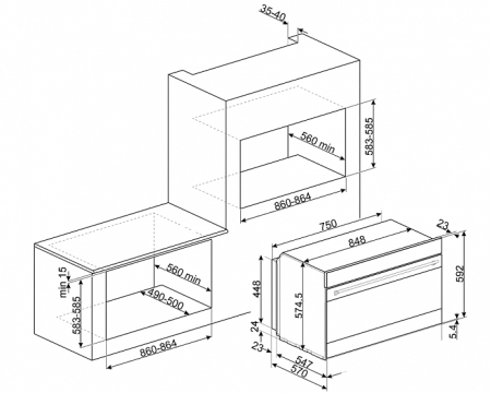 Электрический духовой шкаф SMEG SFP 9395 X