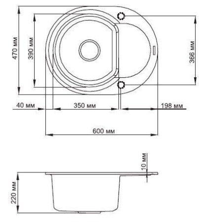 Мойка OMOIKIRI  sakaime 60e-wh tetogranit/белый 4993136
