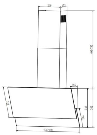 Вытяжка ELIKOR VERTEX WH 60