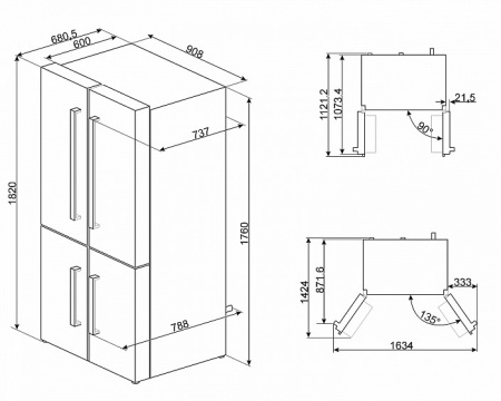 Холодильник SMEG FQ60X2PE1