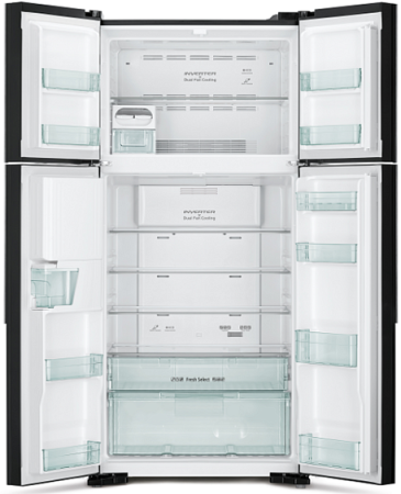 Холодильник HITACHI R-W 662 PU7 GBW коричневое стекло