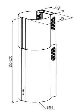 Вытяжка MEFERI TUBE40IX COMFORT PLUS