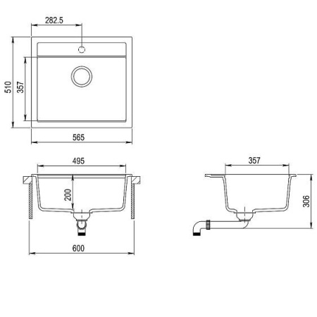 Кухонная мойка AQUASANITA Quadro SQQ100W (alumetallic 202)