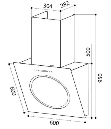 Вытяжка под шкаф LEX MODUS 600 BL