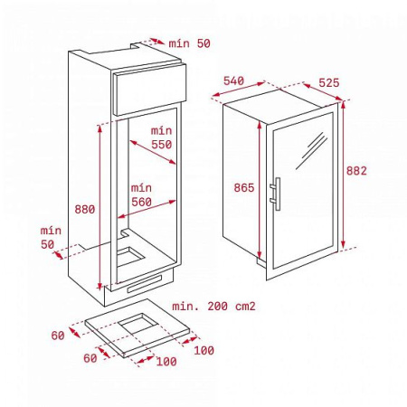 Винный шкаф TEKA RVI35