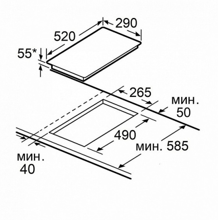 Варочная поверхность HOMSair HIC32AWH