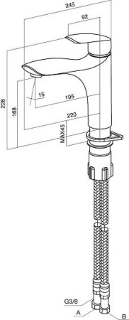 Смеситель AM.PM Bliss L F5300064 хром