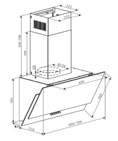 Вытяжка ZIGMUND & SHTAIN K 132.6 W