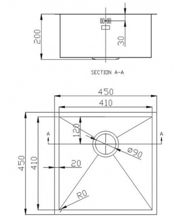Кухонная мойка EMAR EMB-102 PVD Nano Coppery