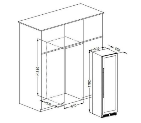 Винный шкаф MEYVEL MV110-KST2 (Slim)