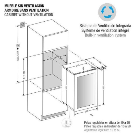 Винный шкаф PANDO PVMAVP 88-45CRR