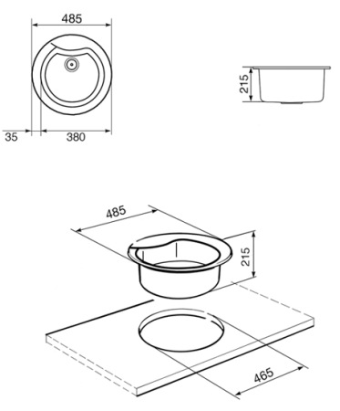 Кухонная мойка SMEG lse48р
