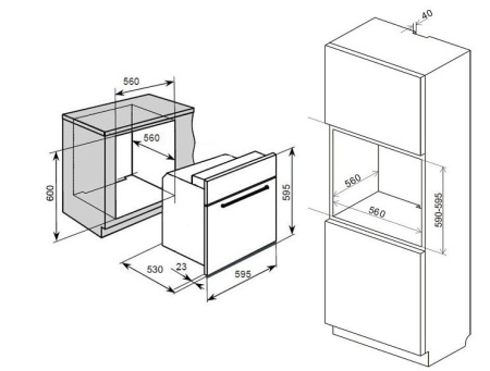 Духовой шкаф LEX EDS 1000 WH