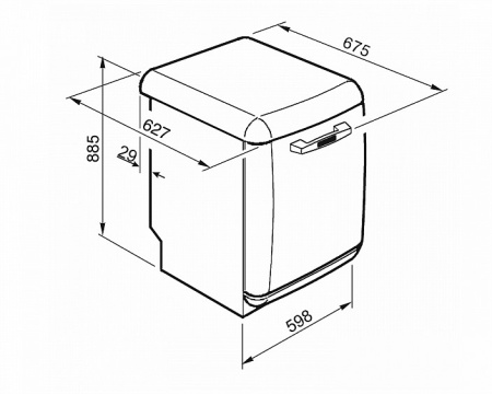 Посудомоечная машина SMEG LVFABBL2