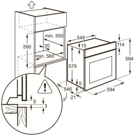 Духовой шкаф  AEG bs 836600 nm