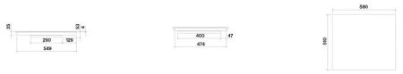 Варочная поверхность FALMEC PIANO INDUZIONE BLACK MATT 58x51 (P01F5851.00#ZZZC400F)