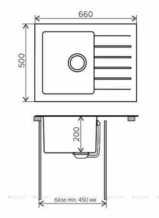 Кухонная мойка TOLERO TTS-660-911 черный