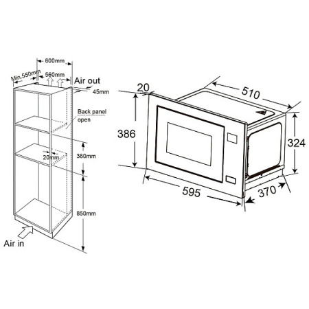 Микроволновая печь MEFERI MMO6025WH ULTRA