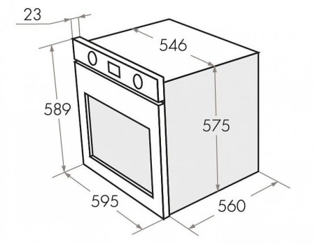 Встраиваемый электрический духовой шкаф MAUNFELD MEOH 6711WS