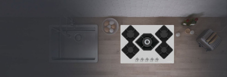 Встраиваемая газовая варочная панель Remenis REM-2156 white