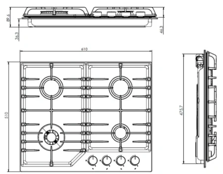 Варочная поверхность KONIGIN Blaze 604 BM