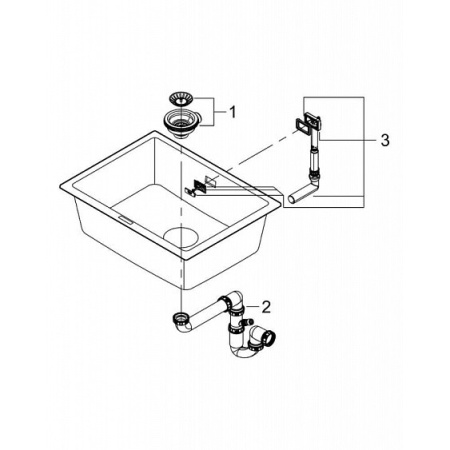Кухонная мойка GROHE K700 черный гранит 31655AP0