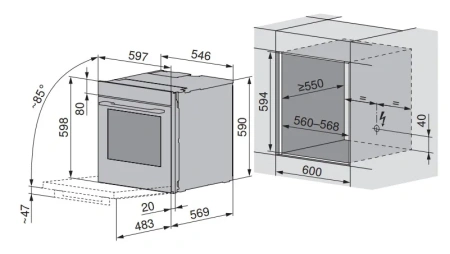 Паровой шкаф V-ZUG CombairSteamer V6000 60 CS6T-23038 жемчуг