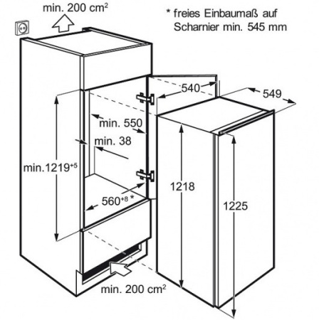 Холодильник ELECTROLUX LFB3AF12S