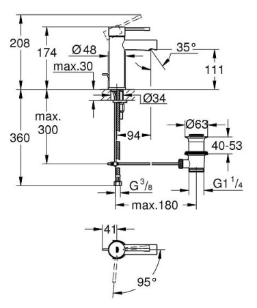 Смеситель GROHE Essence 23379001 хром