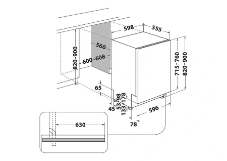 Посудомоечная машина WHIRLPOOL W8I HT40 T