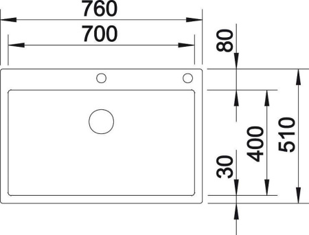 Кухонная мойка BLANCO CLARON 700-IF/A Durinox® отводная арматура InFino®нержавеющая сталь Durinox 523394