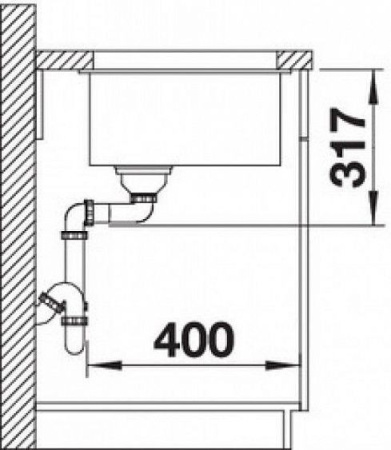 Кухонная мойка BLANCO ETAGON 500-U SILGRANIT PuraDur серый беж гранит 522234