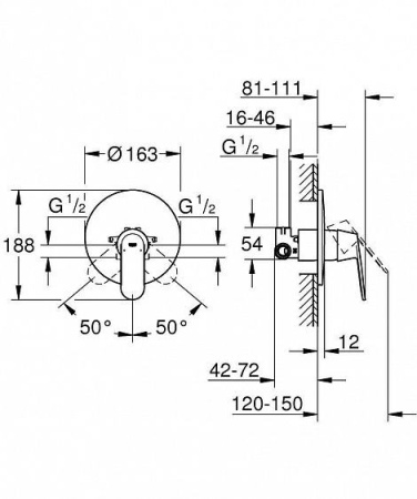 Смеситель GROHE Eurosmart cosmopolitan 32880000