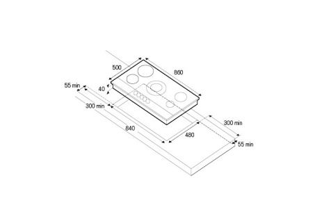Варочная поверхность BERTAZZONI P9101D9X/19