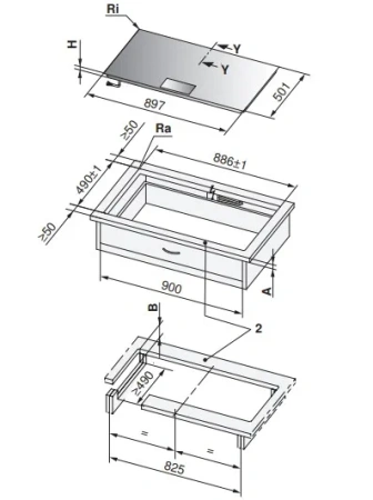 Варочная поверхность V-ZUG CookTop V6000 I906 FullFlex CTI6T-31134 платина
