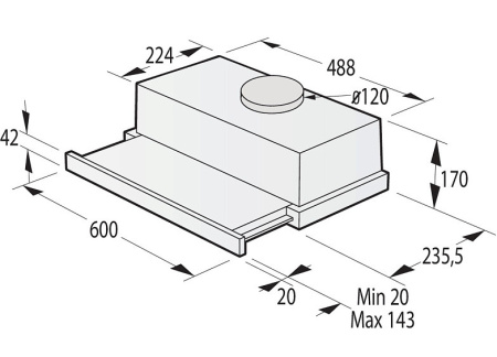 Вытяжка GORENJE TH606E4X