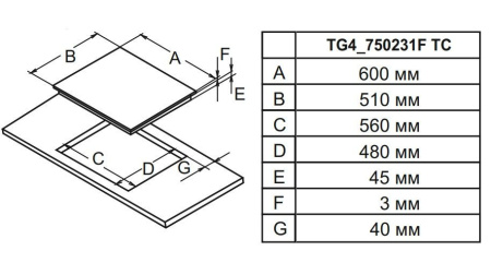 Варочная поверхность ELECTRONICSDELUXE TG4 750231F-073