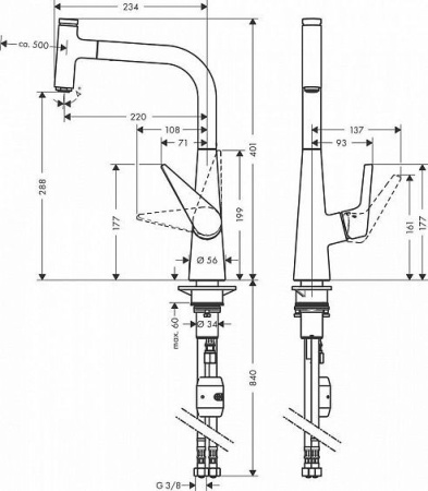 Смеситель HANSGROHE PuraVida 15812800