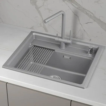 Кухонная мойка GRANULA KS-6003i алюминиум