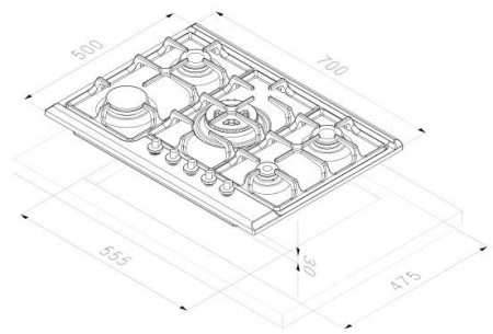 Поверхность KORTING hg 7115 ctrn
