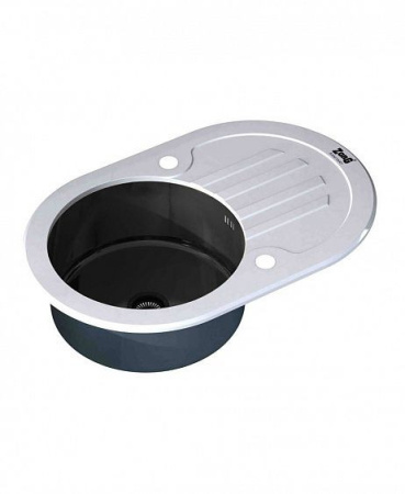 Кухонная мойка ZORG GL-7851-OV-WHITE-GRAFIT