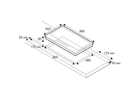 Варочная поверхность BERTAZZONI P905CHERNE