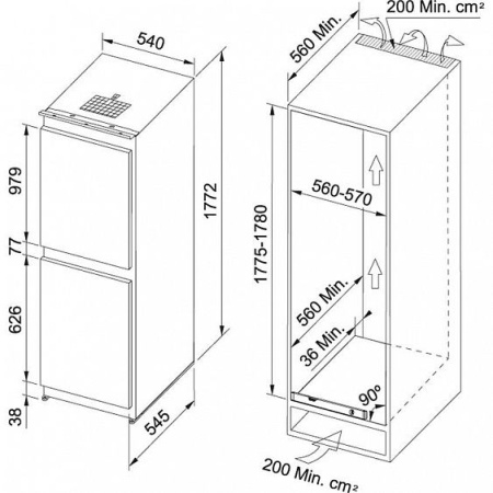 Холодильник  FRANKE FCB 320 NR ENF V A++