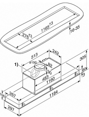 Вытяжка MIELE DA 2628 CLST
